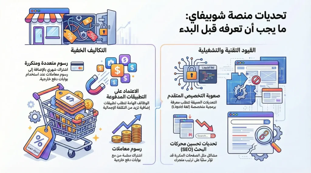 عيوب منصة شوبيفاي