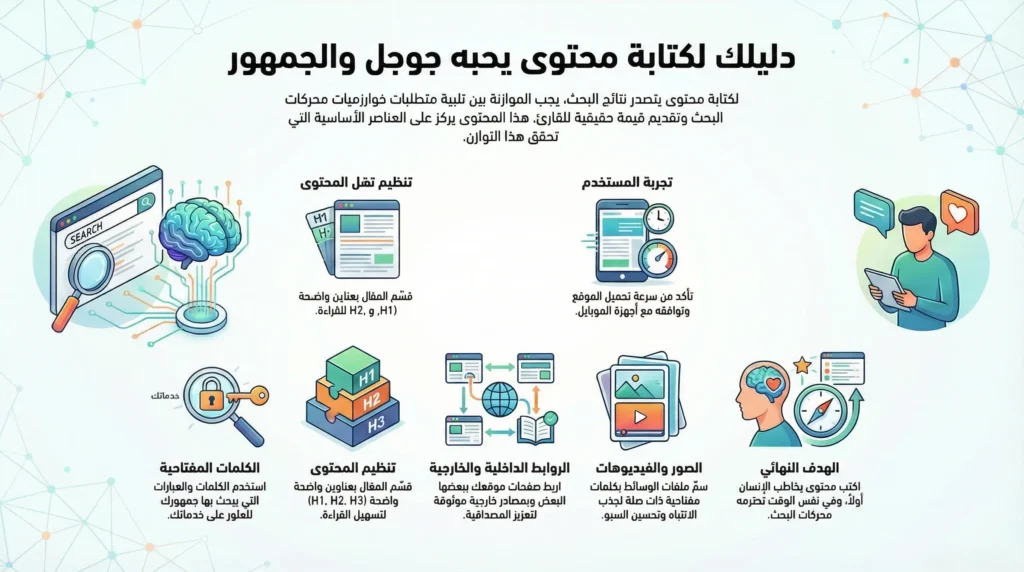 كتابة محتوى متوافق مع السيو
