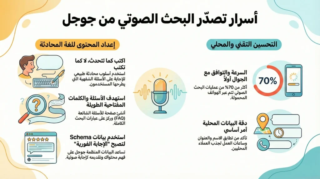 البحث الصوتي لجوجل