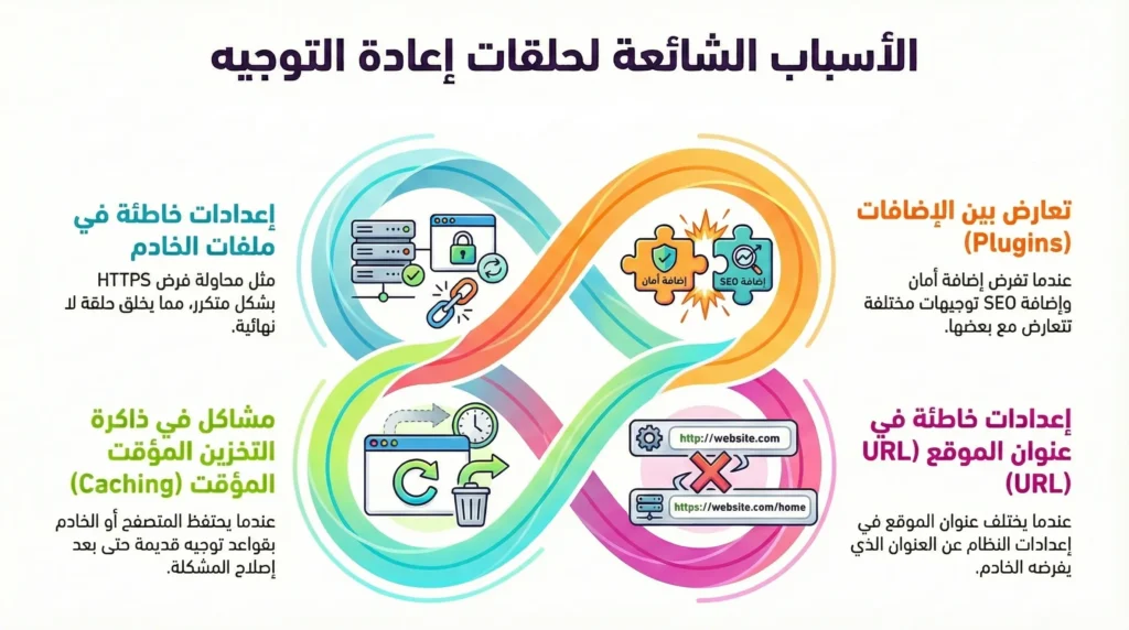 مشكلة حلقات اعادة التوجية
