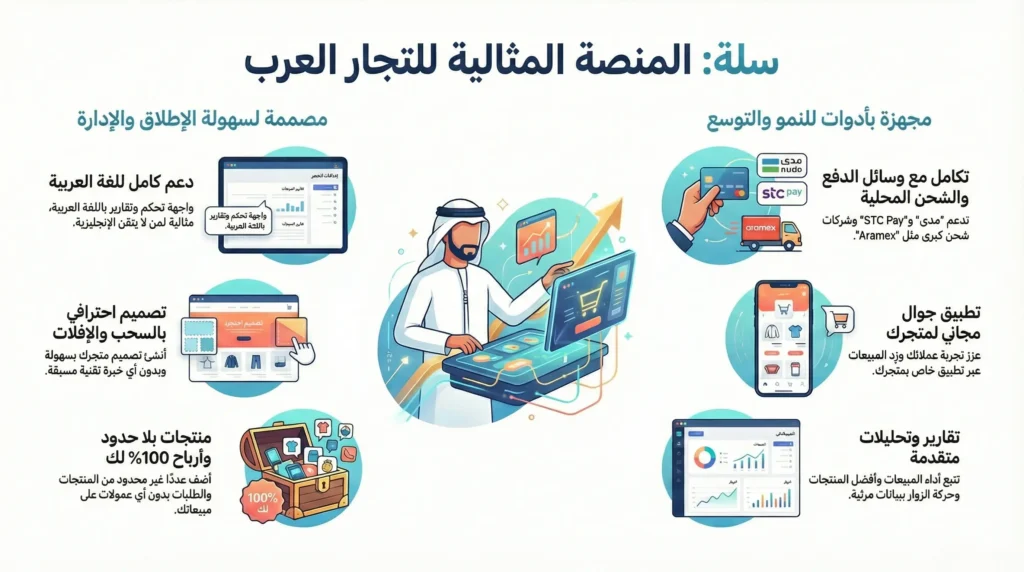 منصة سلة : دليل شامل من خبير منصة سلة لتحقيق النجاح في التجارة الإلكترونية 2 منصة سلة الخيار الأفضل للتجار العرب