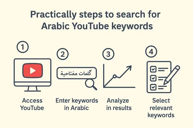دليل شامل لاختيار كلمات مفتاحية فعالة لفيديوهات يوتيوب بالعربية 3 Practical steps to search for Arabic YouTube keywords