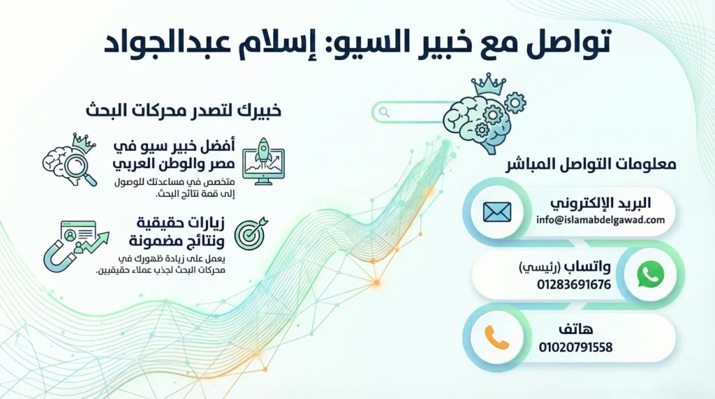 افضل خبير سيو في مصر - اسلام عبدالجواد اكثر من 10 سنوات خبرة 18 اسلام عبدالجواد افضل خبير سيو في مصر والوطن العربي يساعدك في التصدر بمحركات البحث بزيارات حقيقة