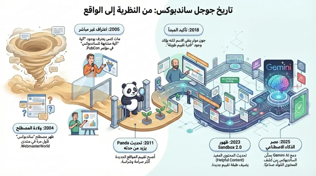 تاريخ جوجل ساندبوكس: من النظرية إلى الواقع المُرعب (2004-2025)