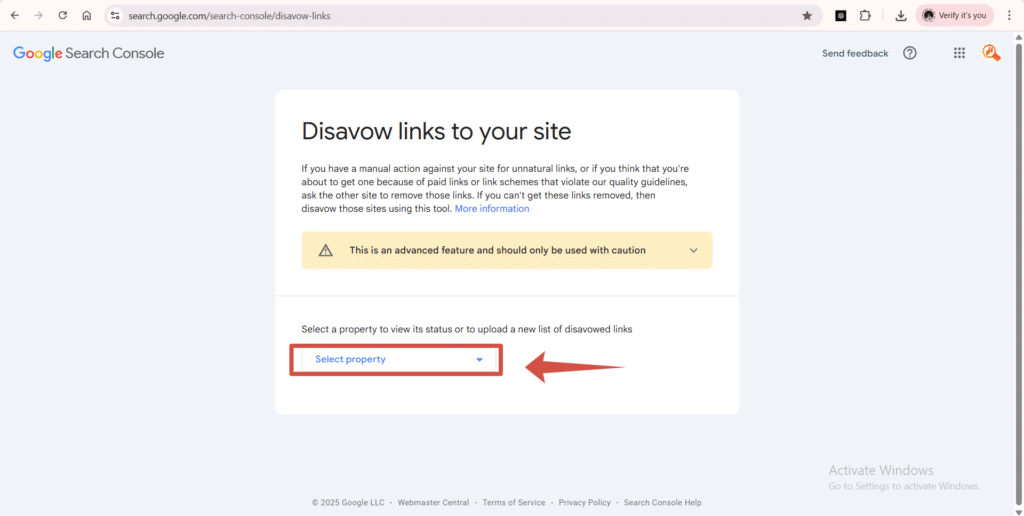 كيفية التنصل من الباك لينك الضار disavow bad backlinks باستخدام أداة SEMrush 7 Disavow links to your site