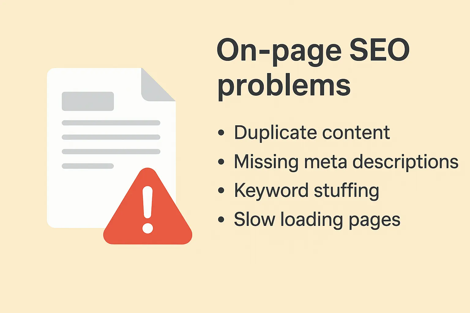 20 مشكلة شائعة في تحسين السيو الداخلي وحلول عملية لتجاوزها 3 On-page SEO problems