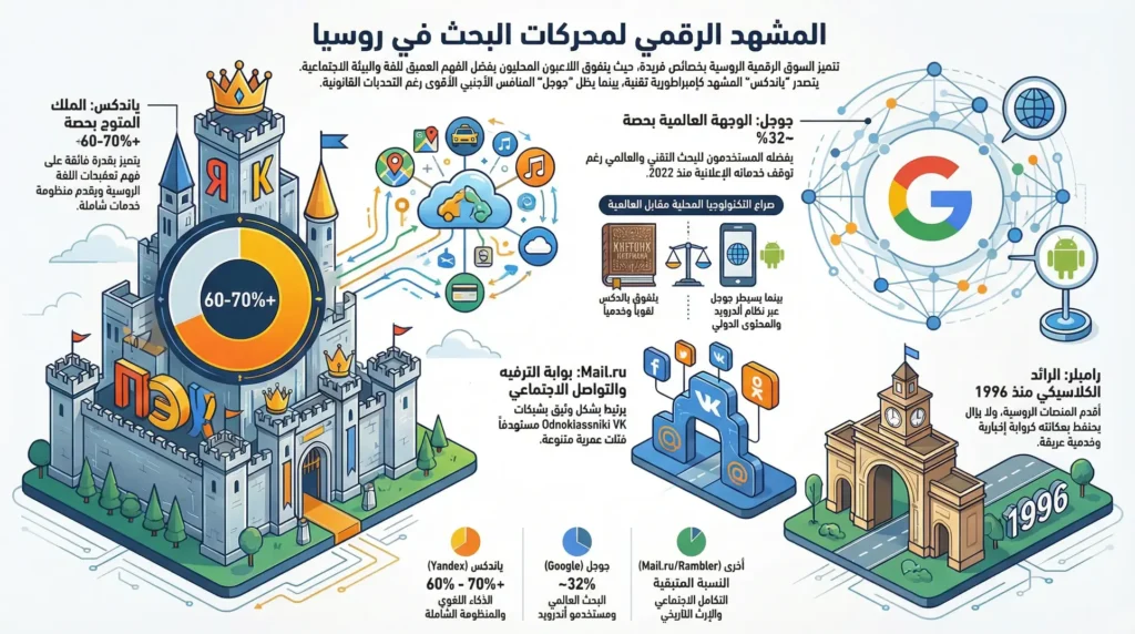 أفضل محركات البحث في السوق الروسية