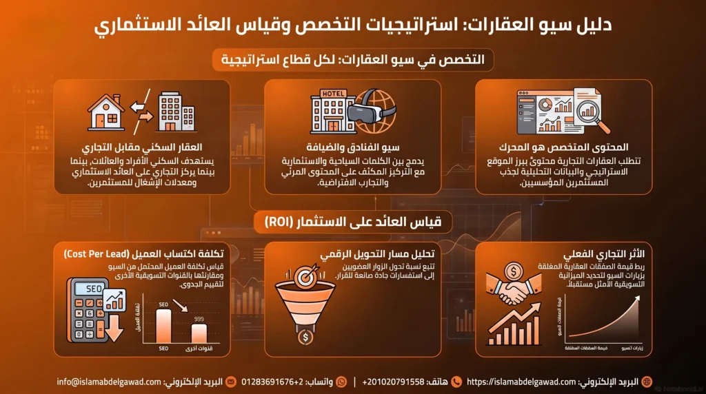 الفرق بين سيو العقارات السكنية والتجارية والفندقية